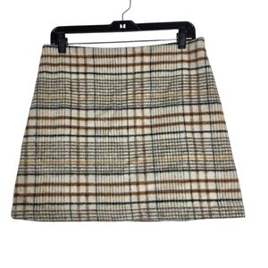 Joie Plaid wool blend Mini skirt